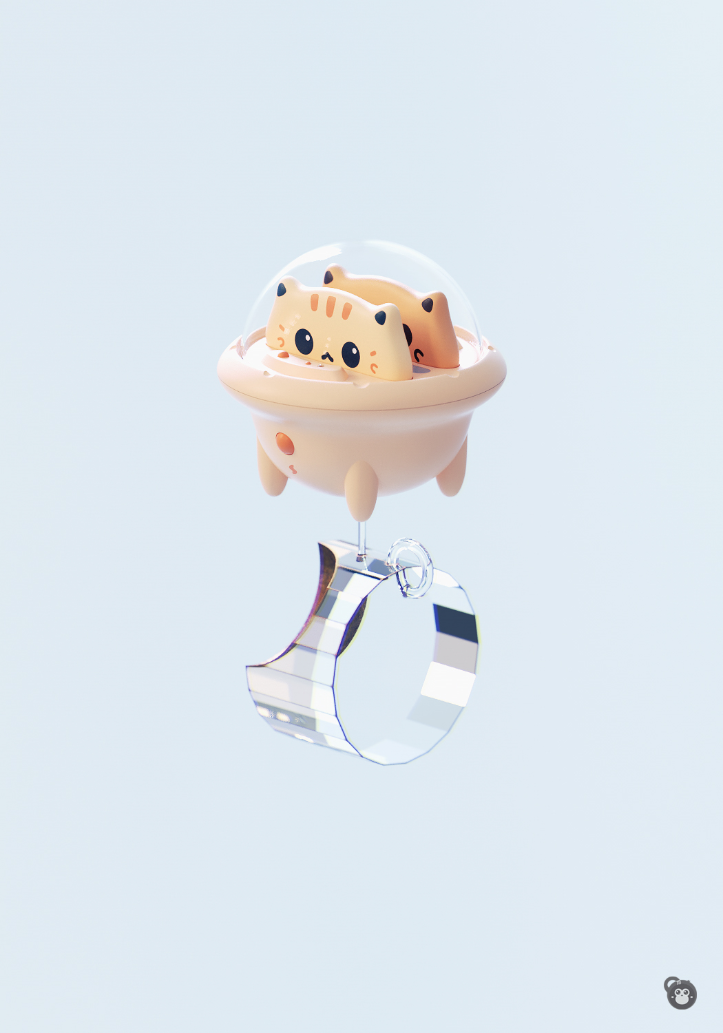meet an emergency，portable battery，Kitten bear，lovely，adorable，Flying saucer，ufo，