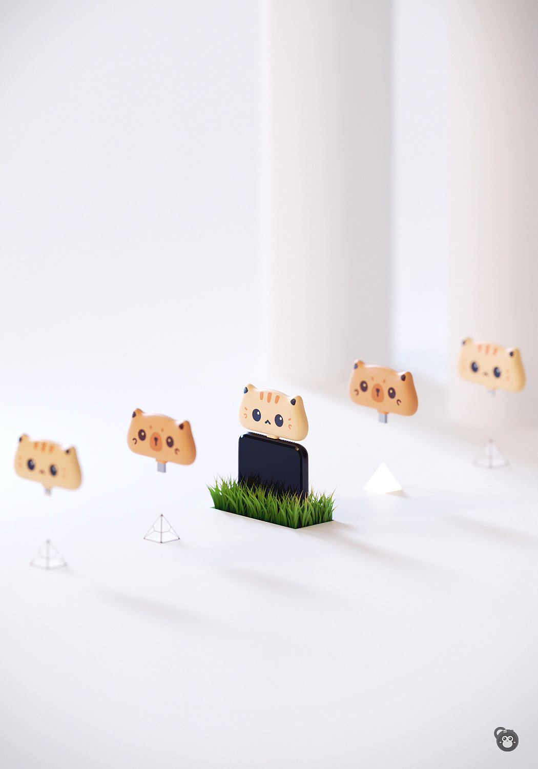 meet an emergency，portable battery，Kitten bear，lovely，adorable，Flying saucer，ufo，