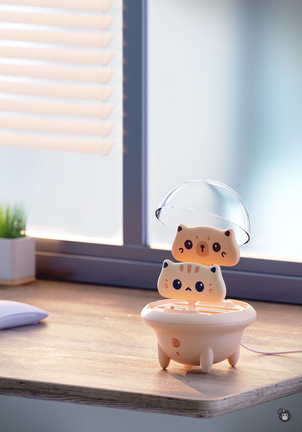 meet an emergency，portable battery，Kitten bear，lovely，adorable，Flying saucer，ufo，