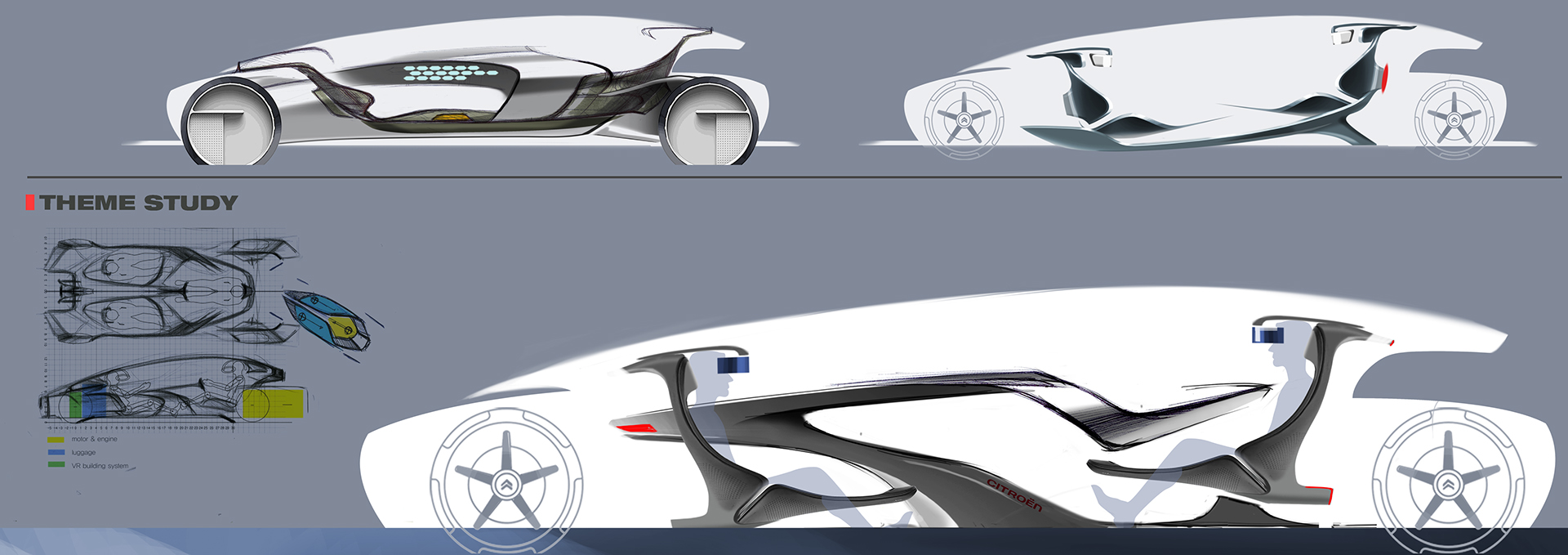 Neuro，Graduation project，Hand drawn，Automobile design，Sketch，