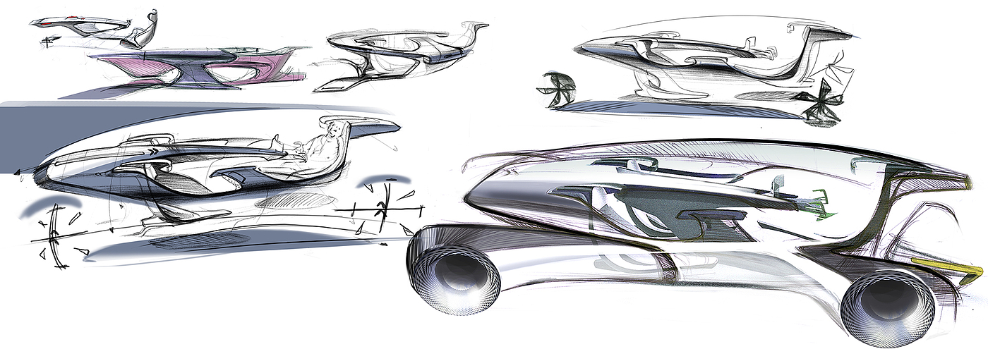 Neuro，Graduation project，Hand drawn，Automobile design，Sketch，