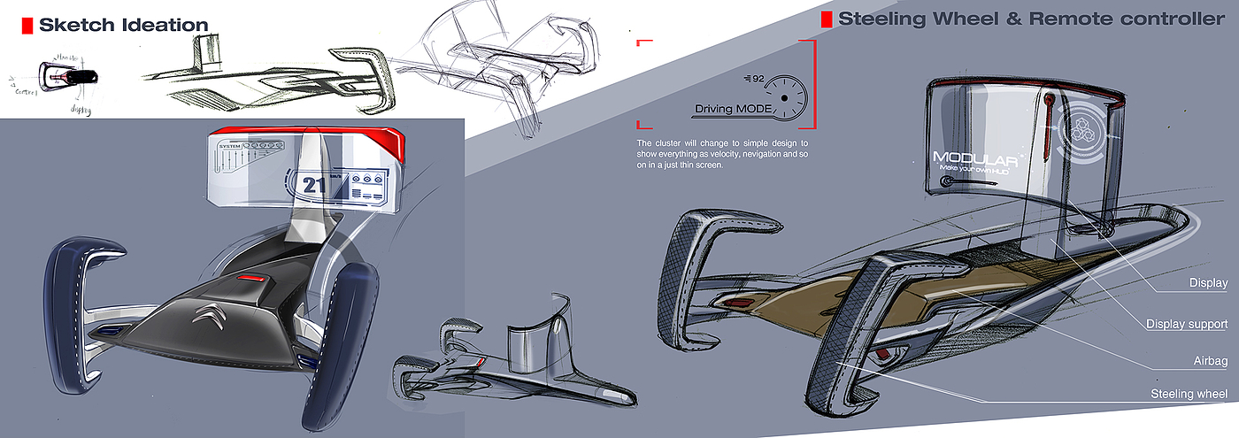Neuro，Graduation project，Hand drawn，Automobile design，Sketch，