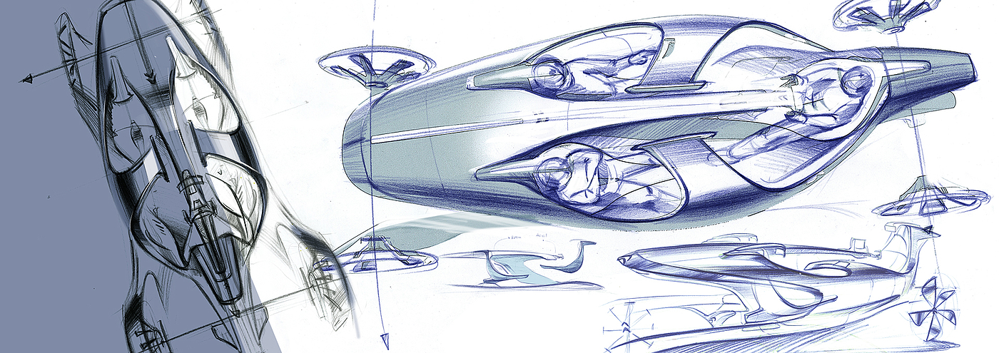 Neuro，Graduation project，Hand drawn，Automobile design，Sketch，