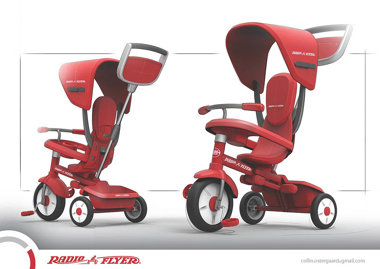 Reprint，Stroller，industrial design，product design，children，