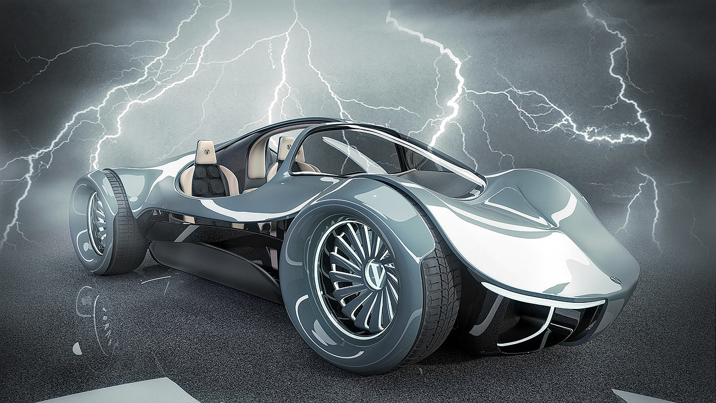 automobile，Three people，Lee Rosario，Fill，Concept Car，Vultran Solar，Electric vehicle，