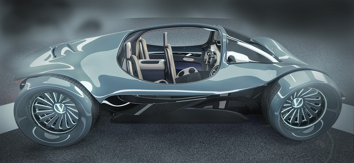 automobile，Three people，Lee Rosario，Fill，Concept Car，Vultran Solar，Electric vehicle，