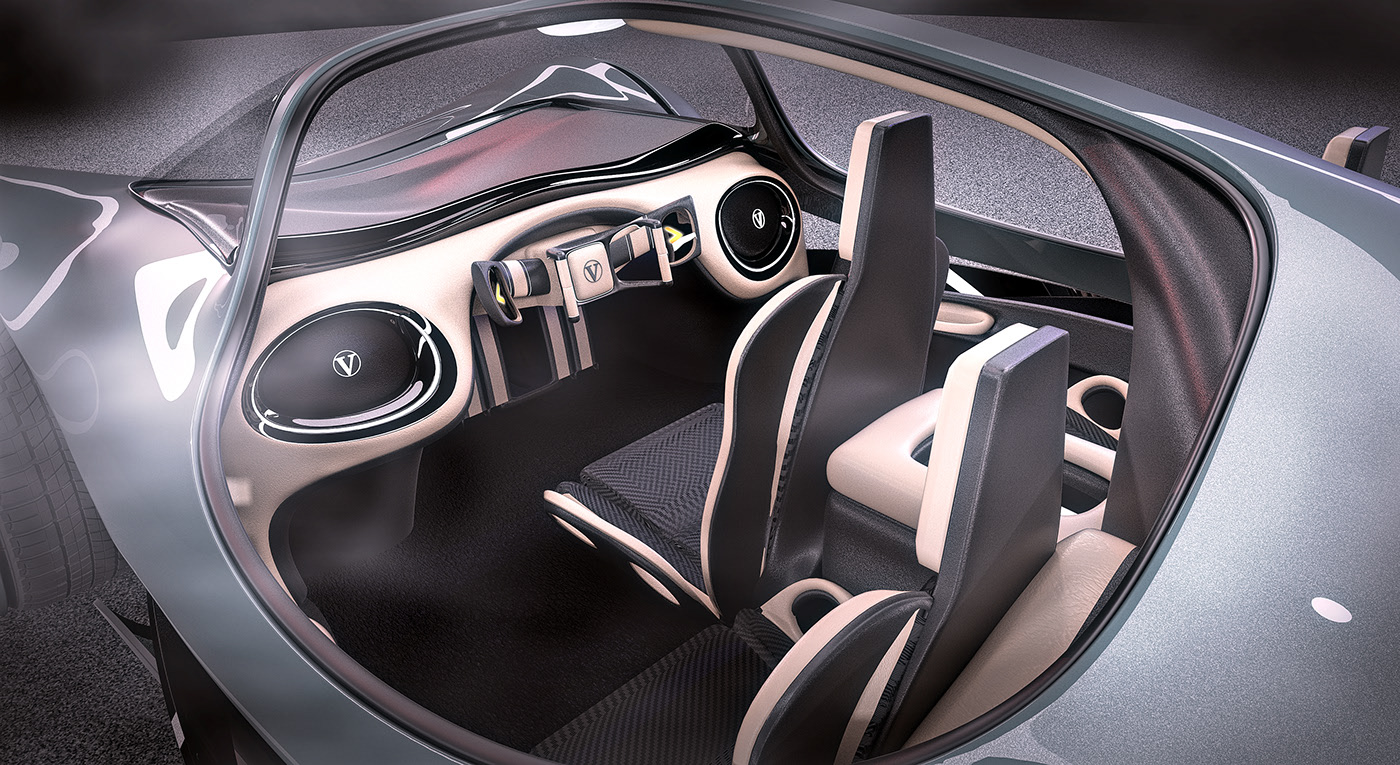 automobile，Three people，Lee Rosario，Fill，Concept Car，Vultran Solar，Electric vehicle，