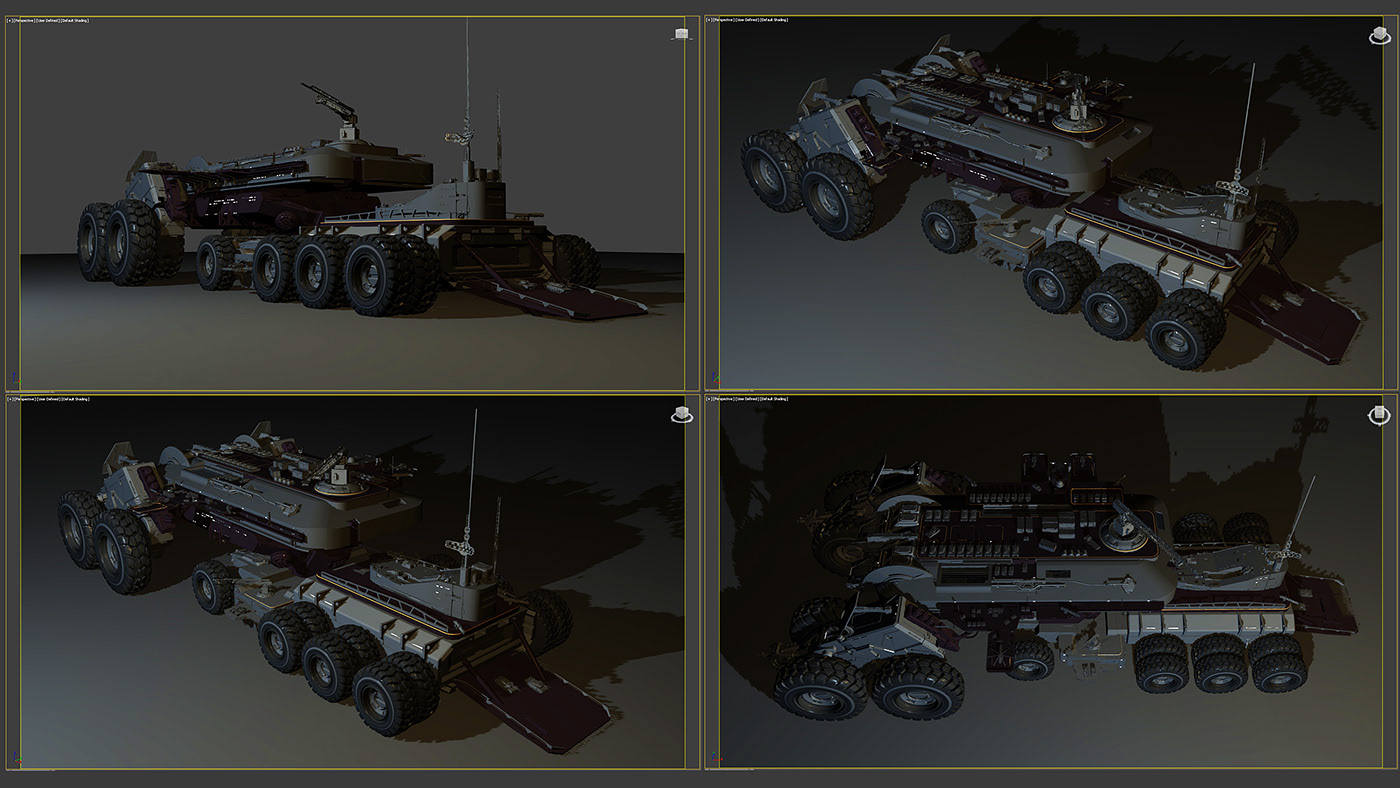 military，Warfare，Render，Behemoth mobile base，I fill Enchev，