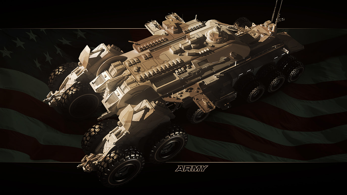 military，Warfare，Render，Behemoth mobile base，I fill Enchev，