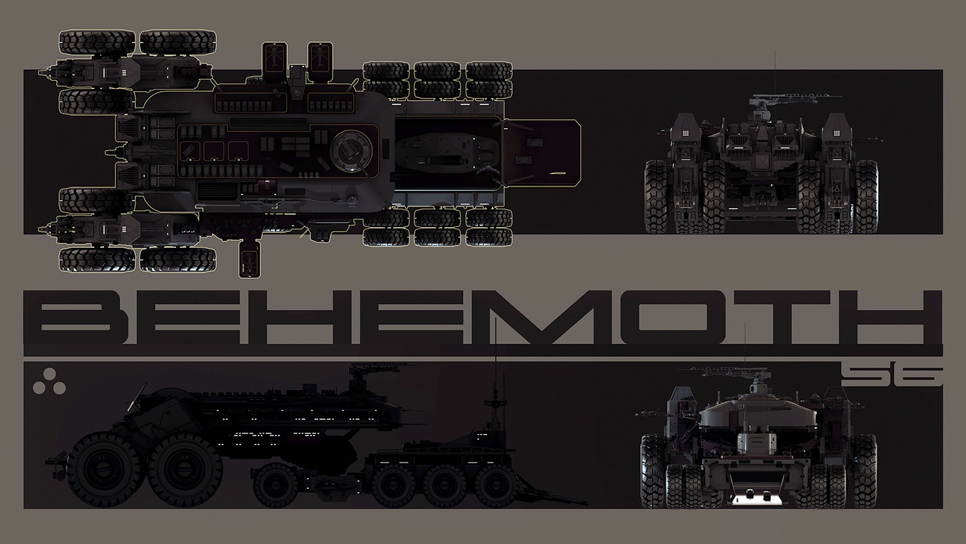 military，Warfare，Render，Behemoth mobile base，I fill Enchev，