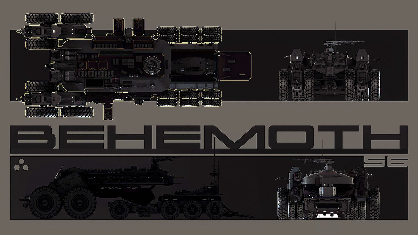 军事，战争，渲染，Behemoth mobile base，Encho Enchev，