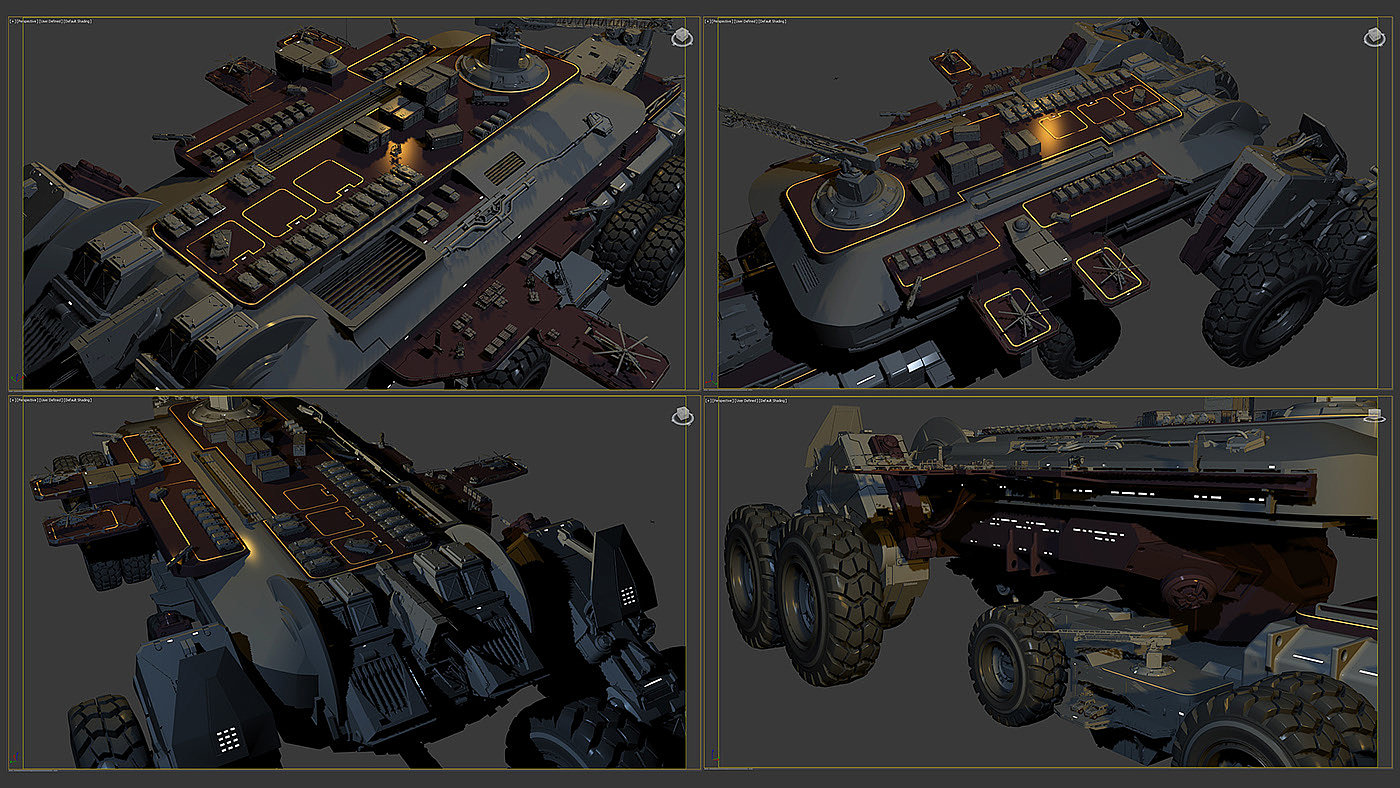 military，Warfare，Render，Behemoth mobile base，I fill Enchev，