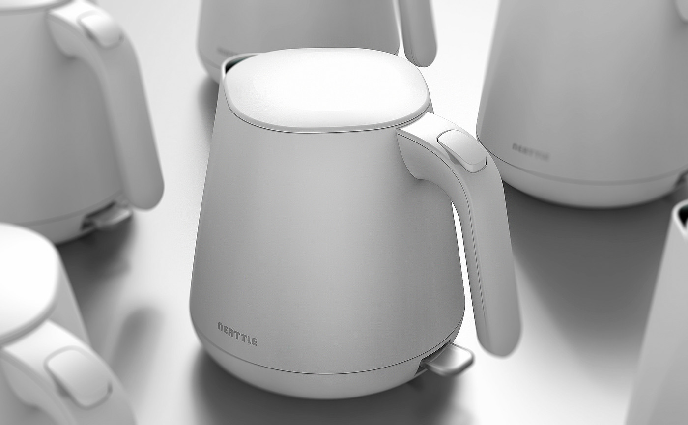 neattle_kettle，kettle，white，