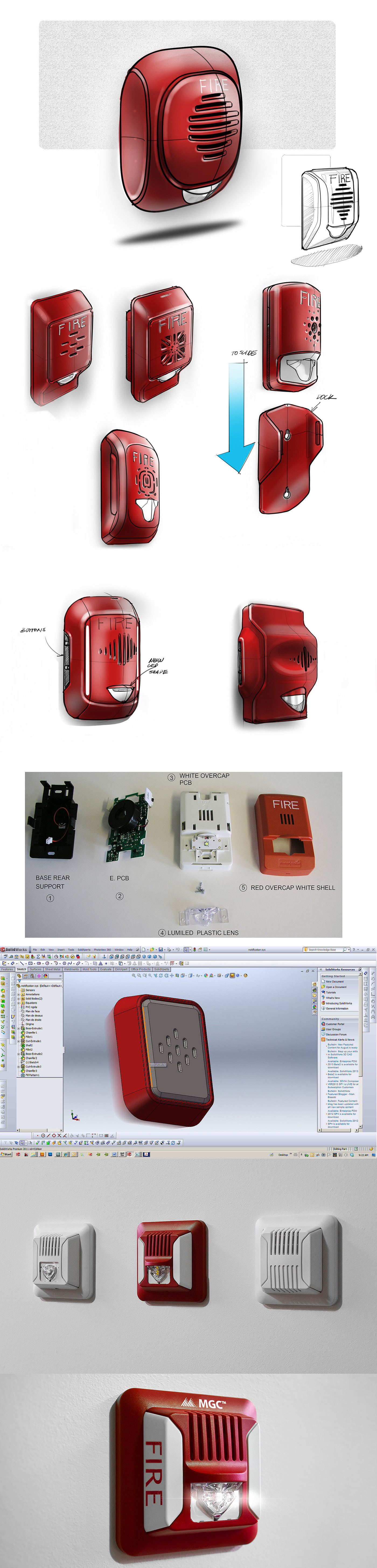 红色，报警器，MIRCOM，