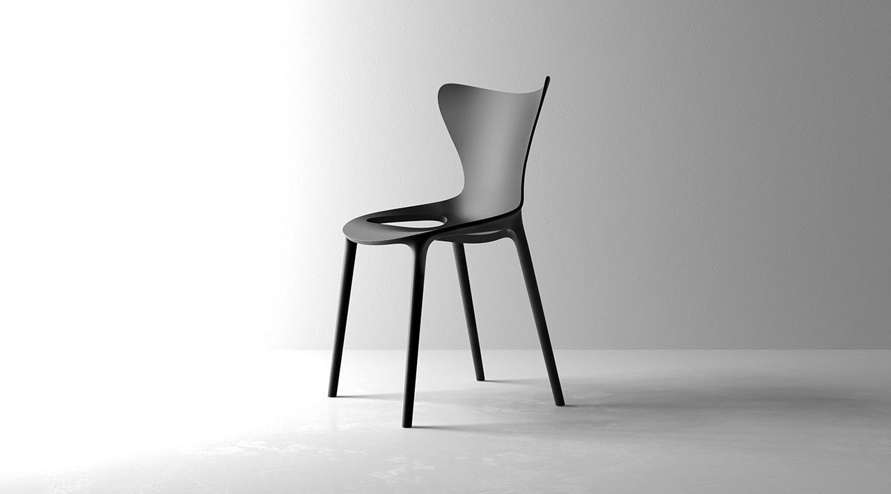 furniture design ，Recycled materials，black，