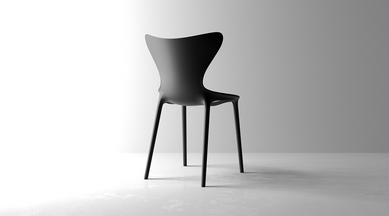 furniture design ，Recycled materials，black，