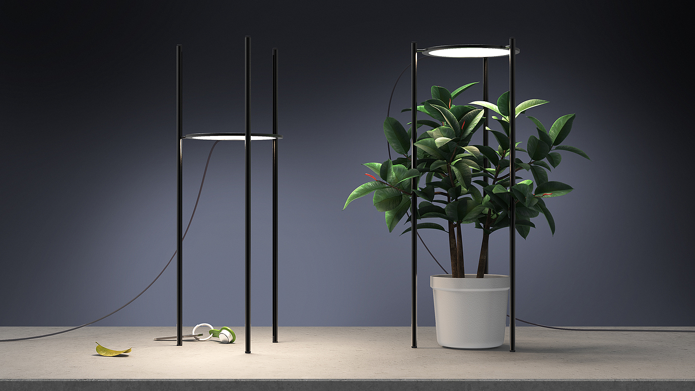 LG OLED，Desk lamp，OLED lighting ，black，OLED design competition Finalist Award，
