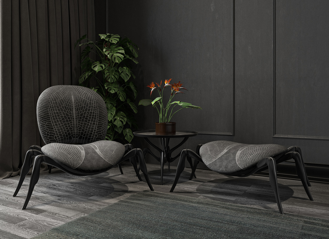 insect，spider，chair，chair，Andrii Kovalskyi，