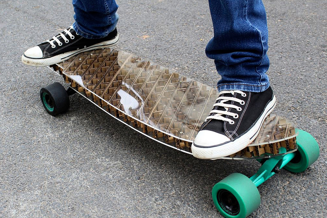 Skate，Long board，Cardboard，transparent，