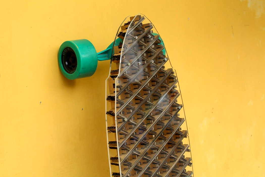 Skate，Long board，Cardboard，transparent，