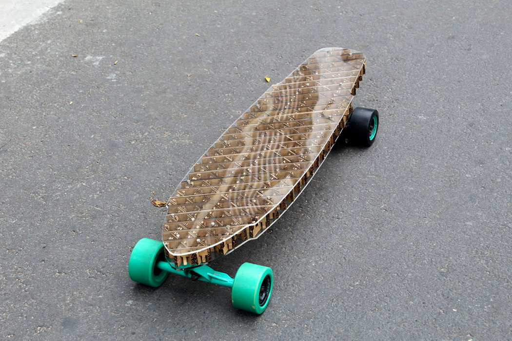 Skate，Long board，Cardboard，transparent，