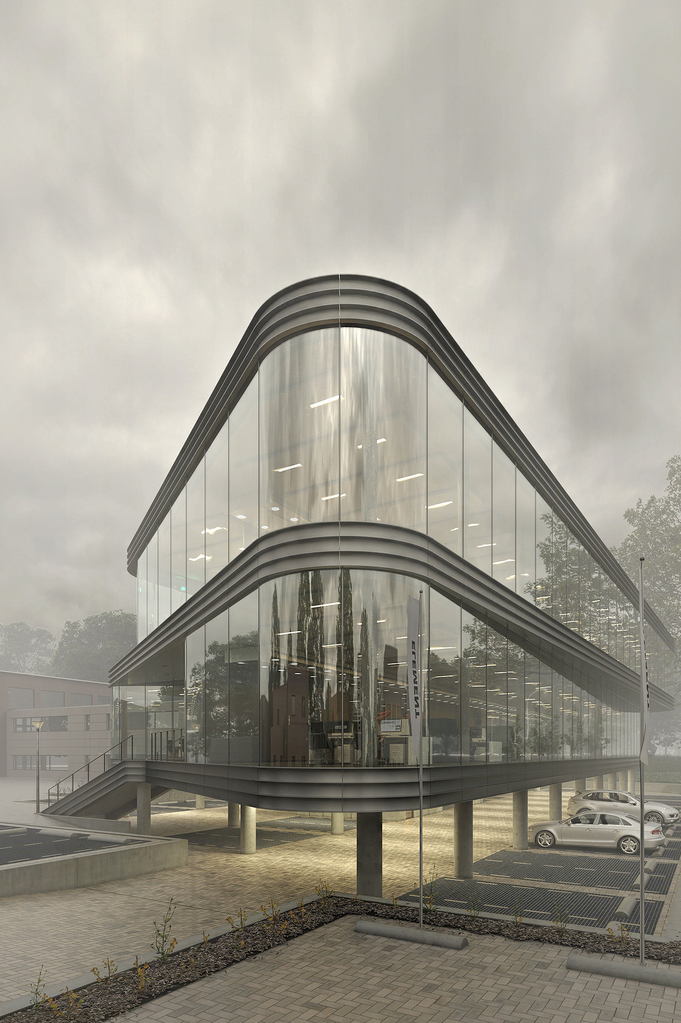 Glass，Architectural design，THE CURVE，