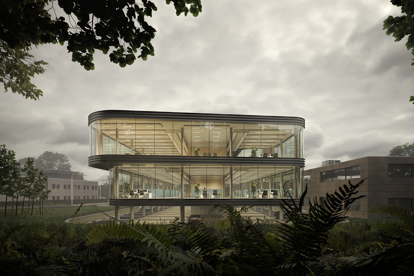 Glass，Architectural design，THE CURVE，