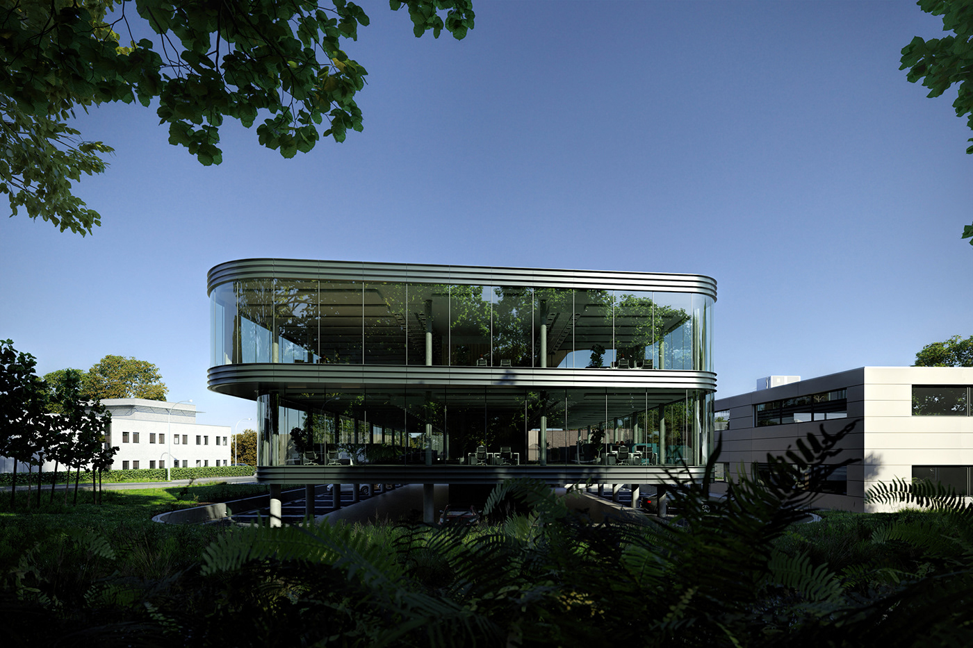 Glass，Architectural design，THE CURVE，