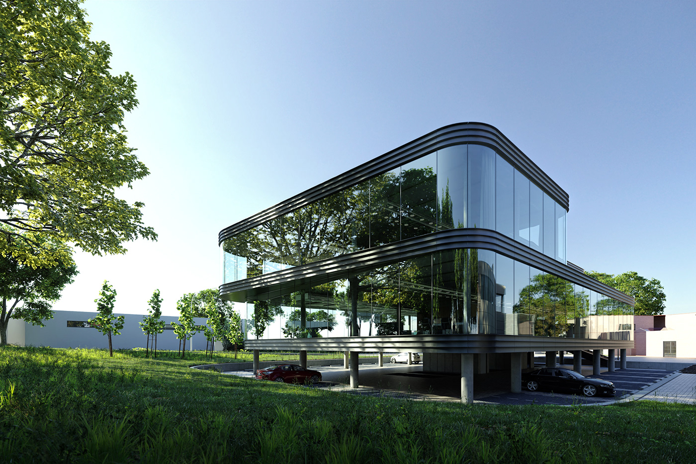 Glass，Architectural design，THE CURVE，