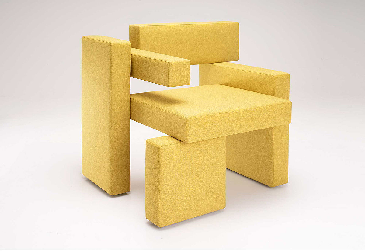 yellow，furniture design ，Yellow brick 01，