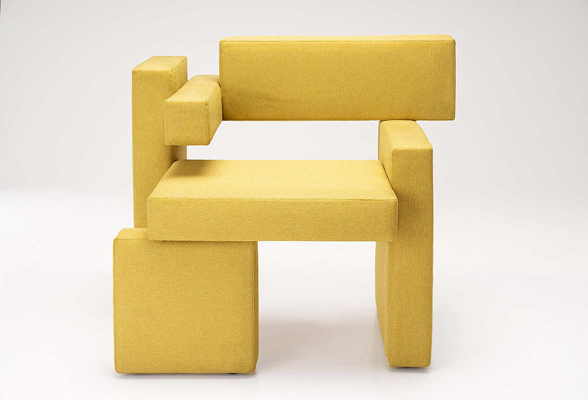 黄色，家具设计，Yellow brick 01，