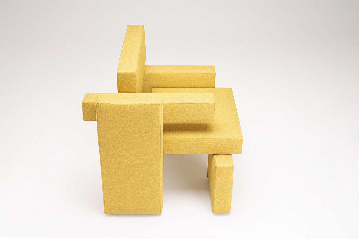 黄色，家具设计，Yellow brick 01，