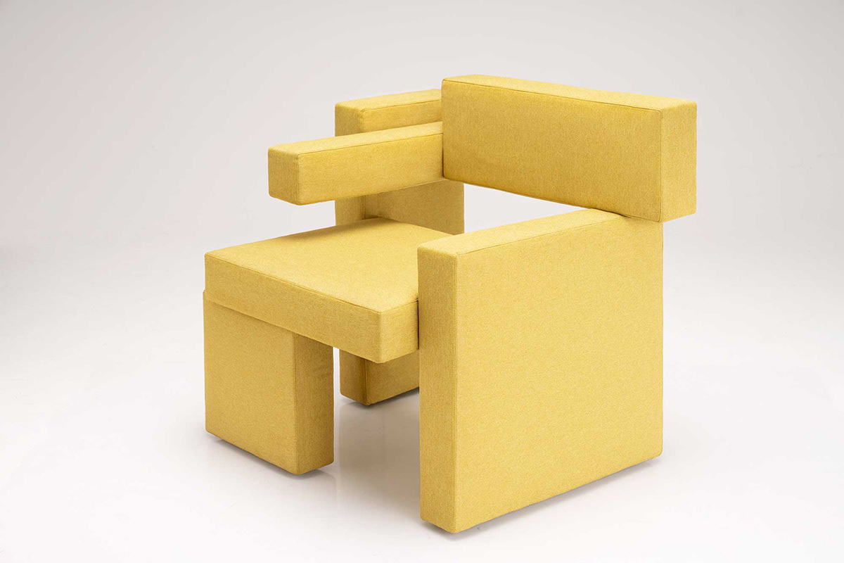 yellow，furniture design ，Yellow brick 01，