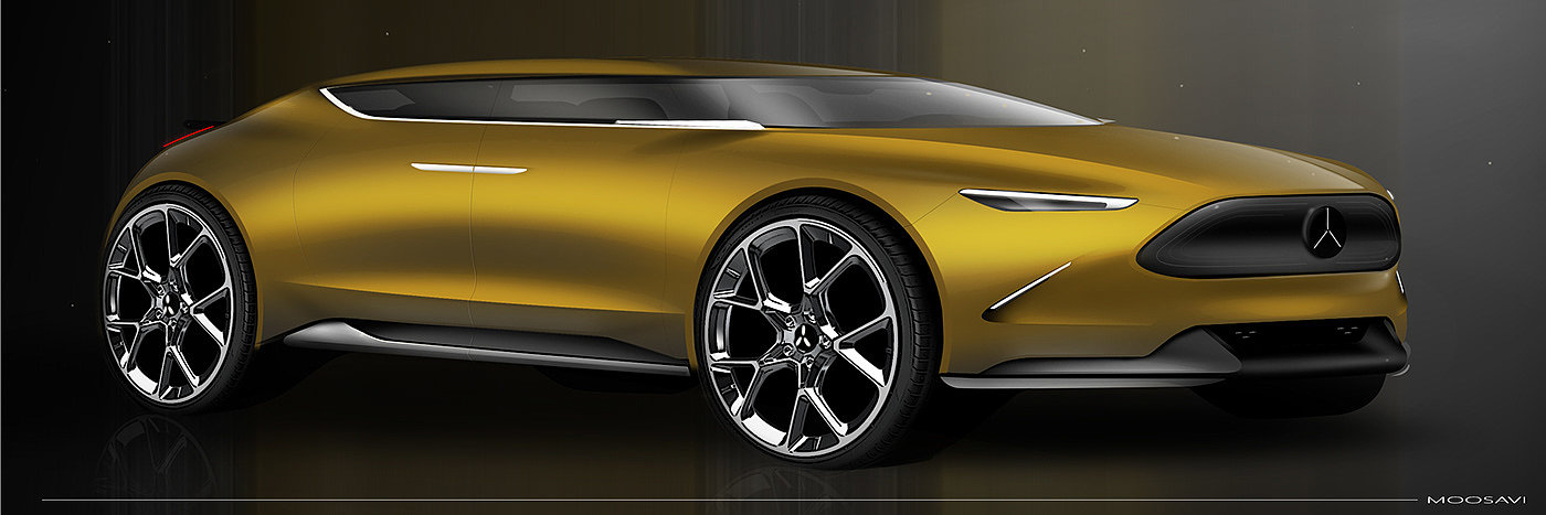 Automobile design，Electronic hand drawing，ps，