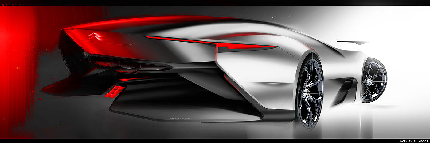 Automobile design，Electronic hand drawing，ps，