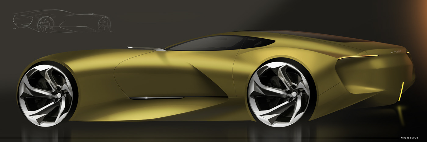 Automobile design，Electronic hand drawing，ps，