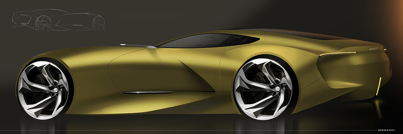Automobile design，Electronic hand drawing，ps，