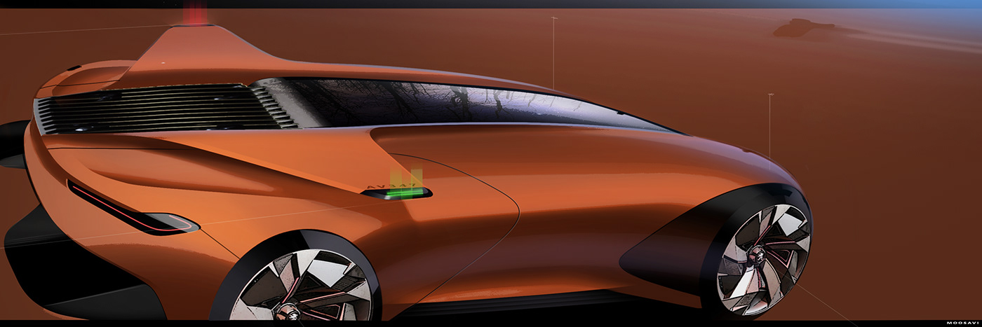 Automobile design，Electronic hand drawing，ps，