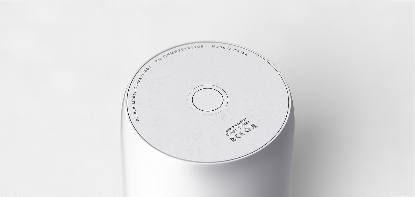 rice cooker，Silver Award of spark Design Award，Pinup Design Award，Korea DB global electronic competition，silvery white，