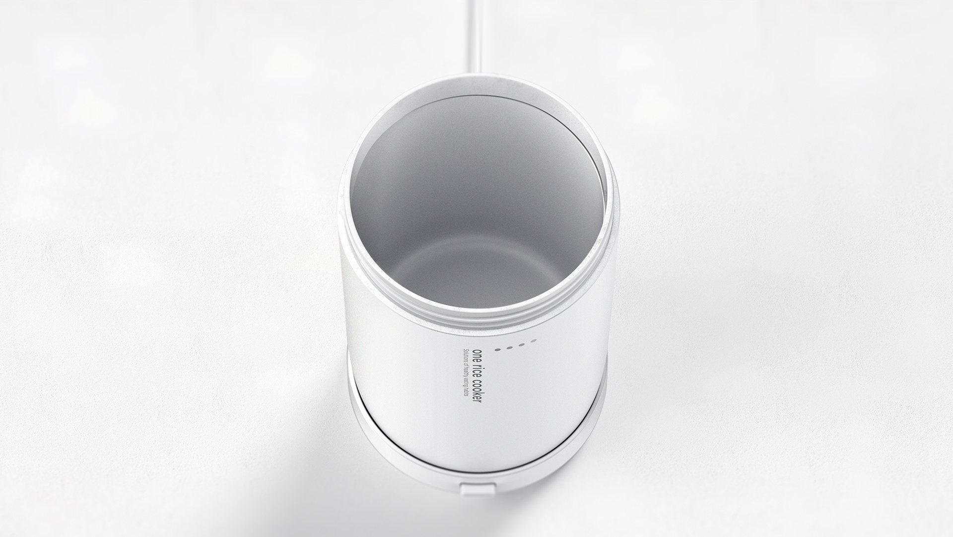 rice cooker，Silver Award of spark Design Award，Pinup Design Award，Korea DB global electronic competition，silvery white，