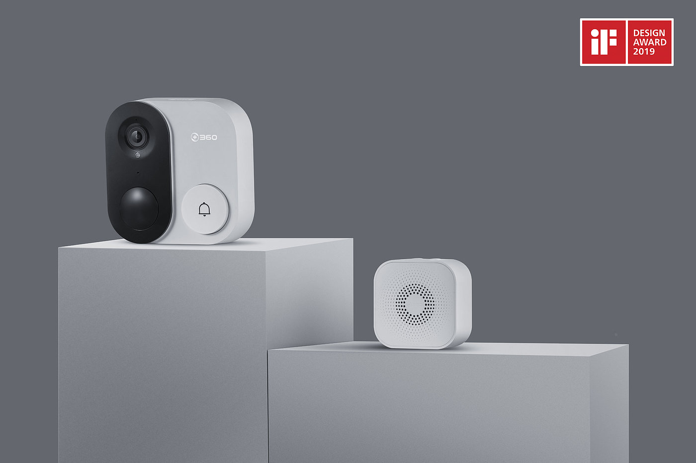 German if Award，three hundred and sixty，doorbell，Shenzhen design，industrial design，Good simple geometry，