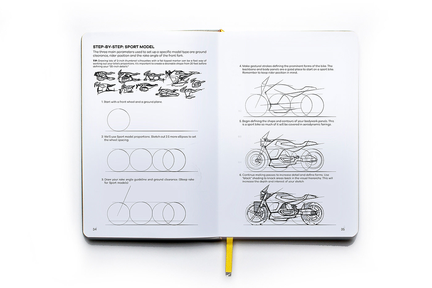 摩托车教程，书，参考书，课程，绘制摩托车，DRAW MOTOS，