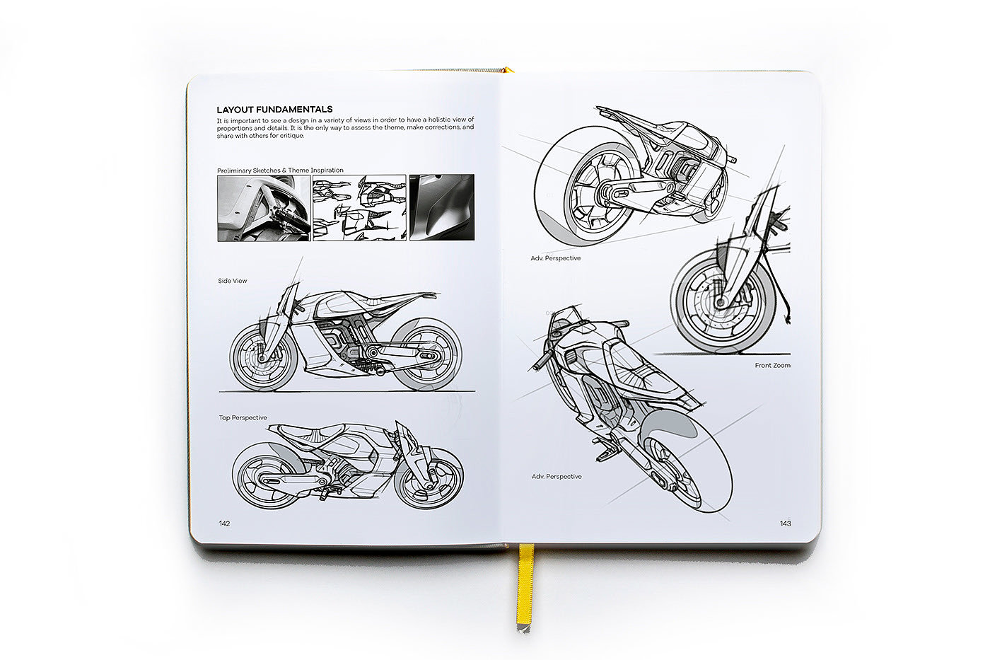摩托车教程，书，参考书，课程，绘制摩托车，DRAW MOTOS，
