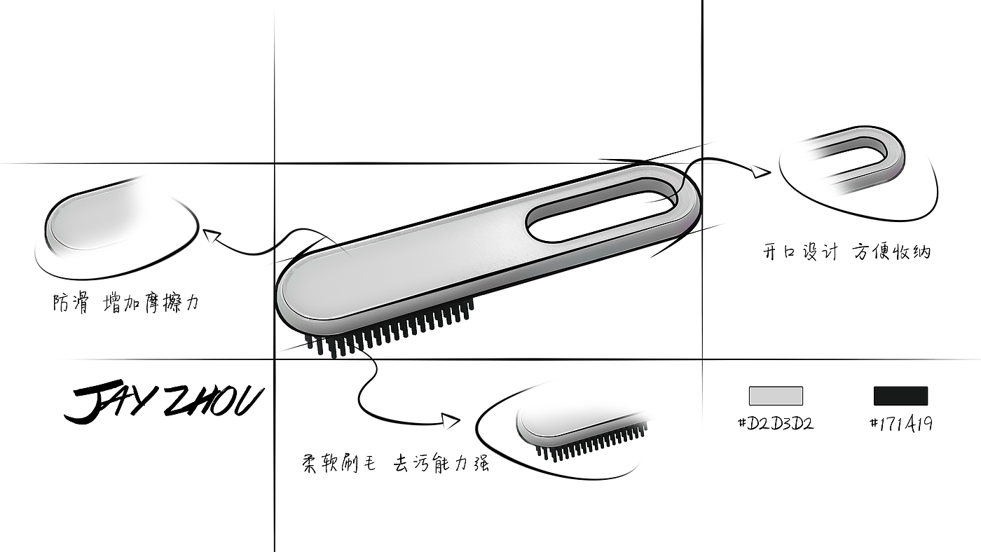 Household design，Brush design，Cleaning brush，Shoe brush design，Pot brush，Kitchen commodity design，Bathroom cleaning brush，Commodity Design，