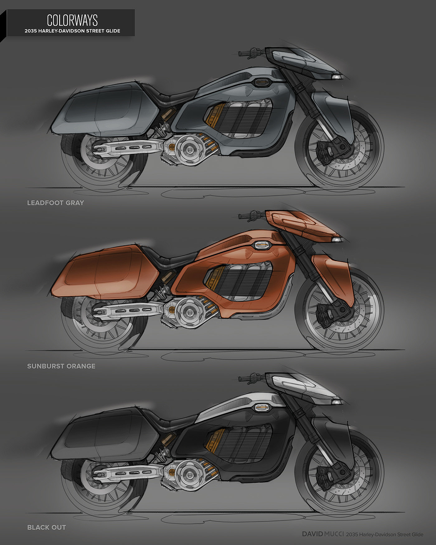 Halley，Electric vehicle，David Mucci，motorcycle，draft，Hand drawn，