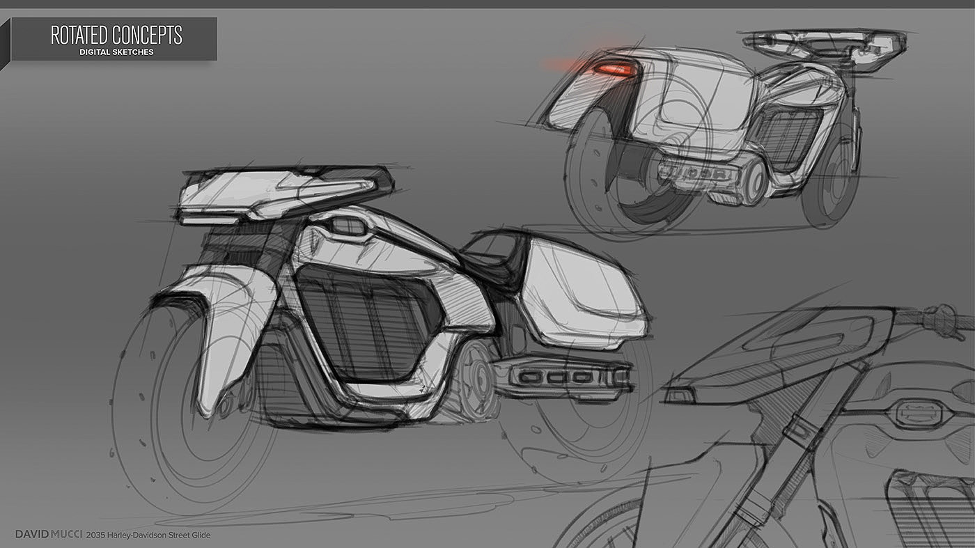 Halley，Electric vehicle，David Mucci，motorcycle，draft，Hand drawn，