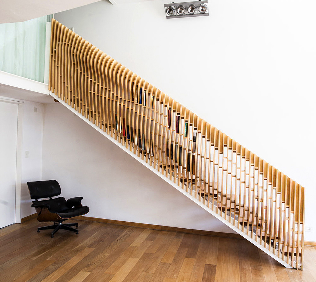 Handrail，bookshelf，furniture design ，Band Rail，