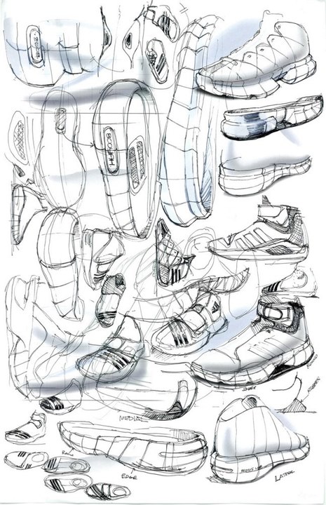 Hand drawn，marker pen，gym shoes，wear，