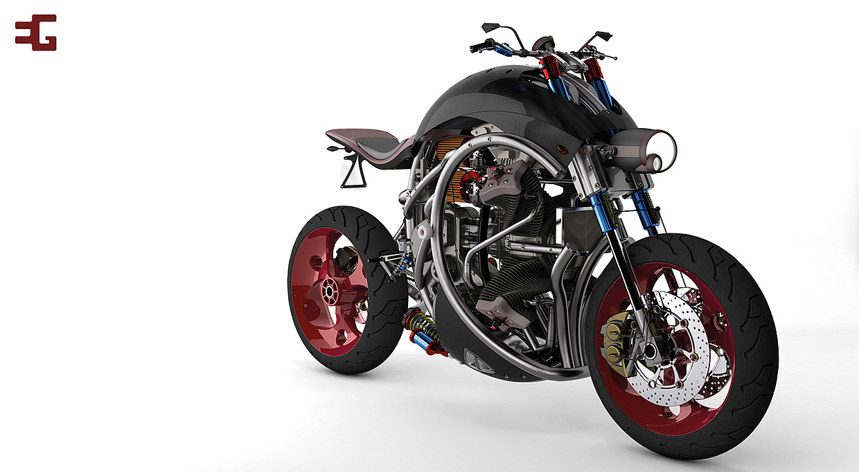 Reprint，industrial design，product design，Automatic design，motorcycle，