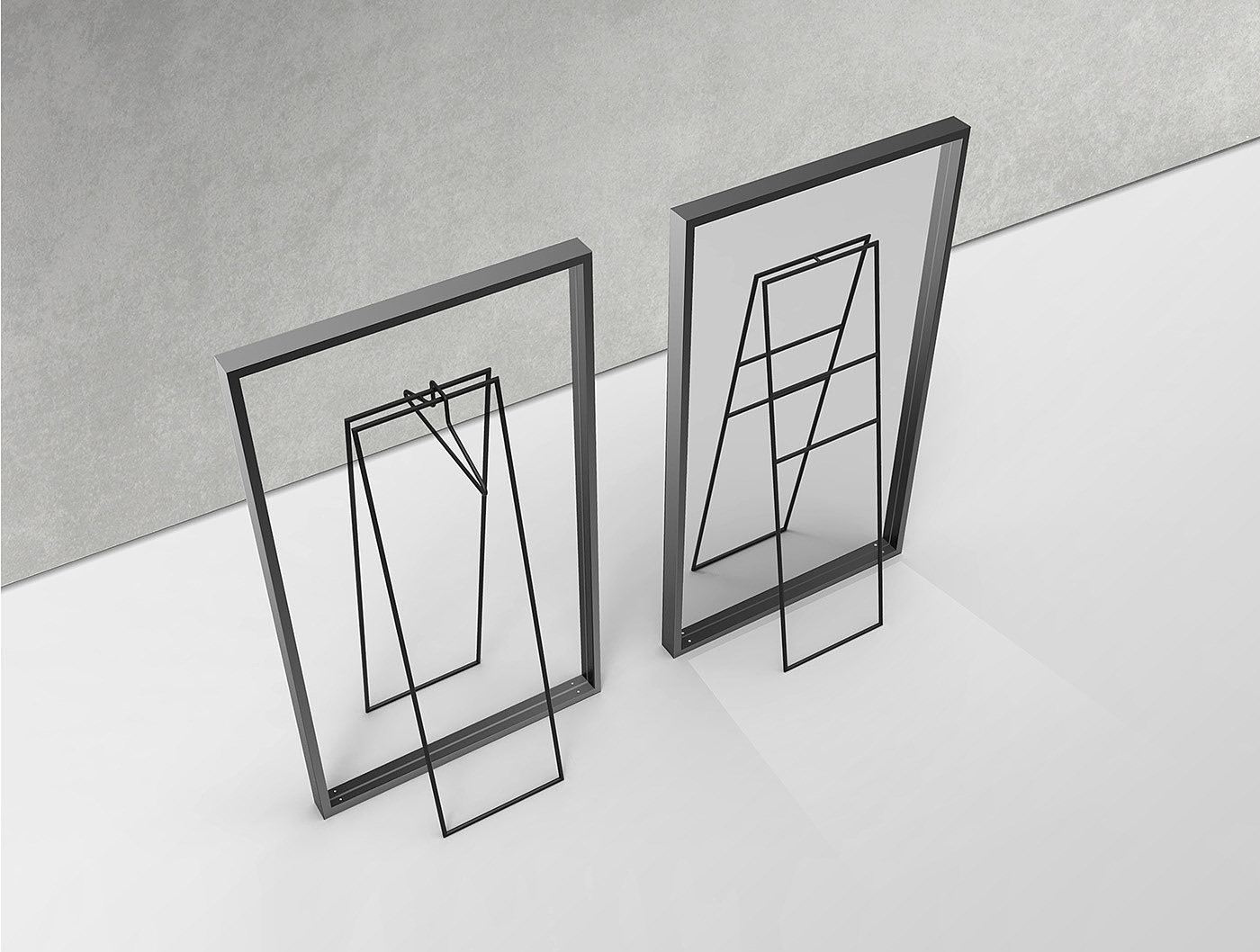 Creative furniture，optics，mirror，Coat rack，MIRROR IMAGE，